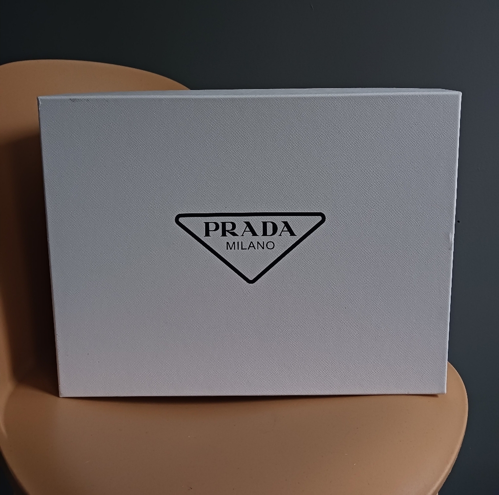 PRADA White Empty Box With Tissues  15" x 12" x 6.5" - Picture 3 of 6